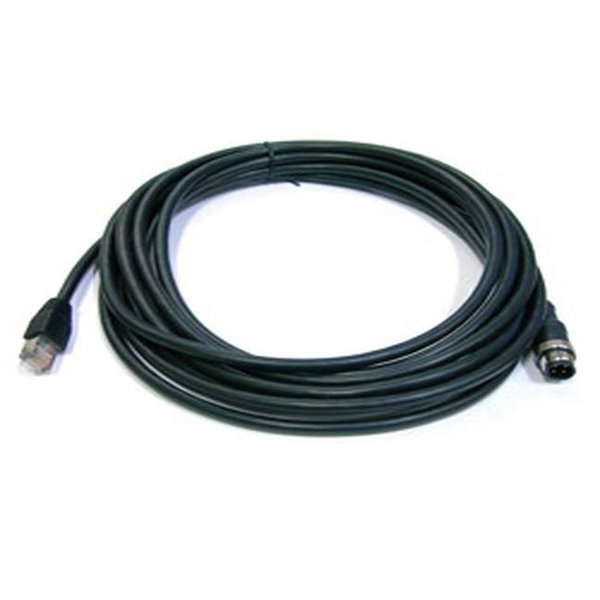 Antaira M12 D Code 4P Male to RJ45 Cable, 5 Meter, Wire: CAT5e STP 24AWG Black, IP68 Protection CB-M12D4PM-RJ45-5M